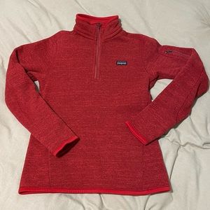 Patagonia Women's Red Half-Zip Sweater